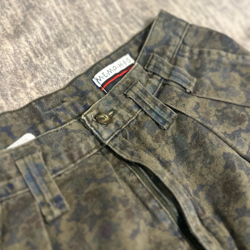 Vintage Memphis High Waisted Camo Shorts